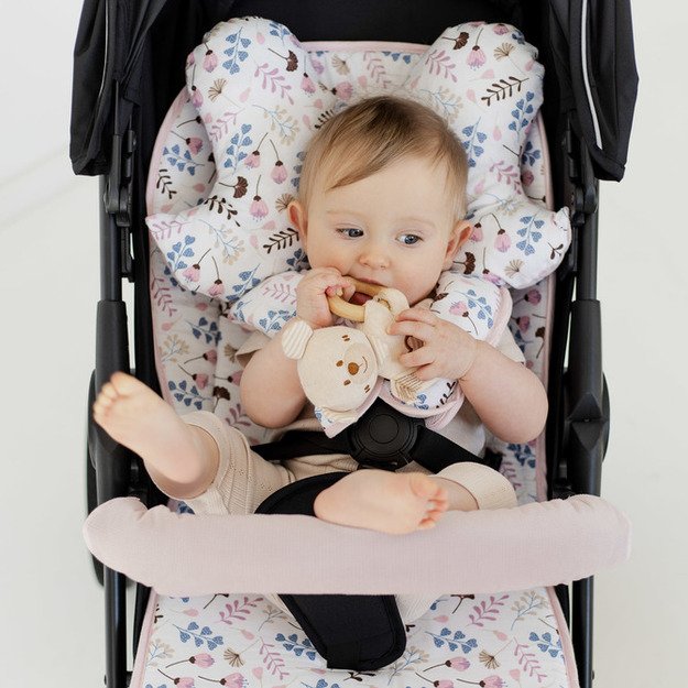 Vežimėlio įdėklas „Velvet Bloom Pink“