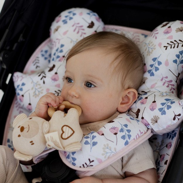 Vežimėlio įdėklas „Velvet Bloom Pink“