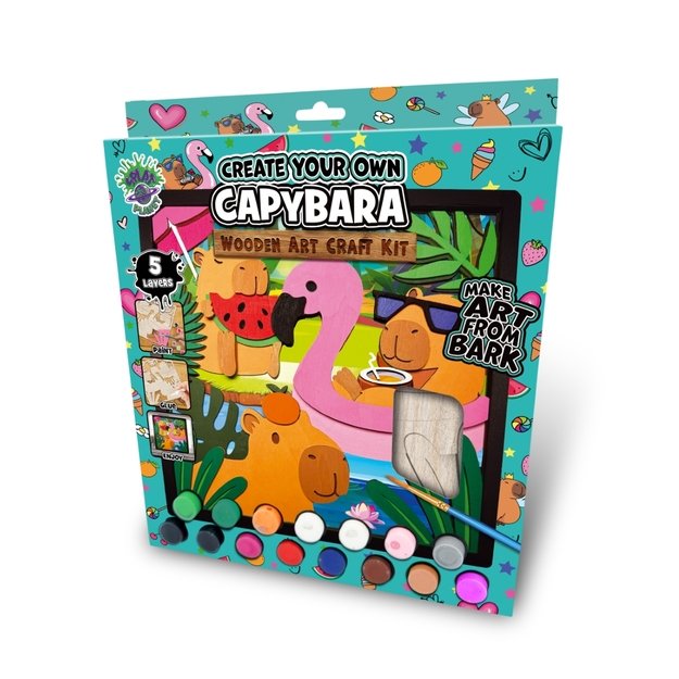 Splat Planet medinis 3D spalvinimo paveikslas, Kapibara