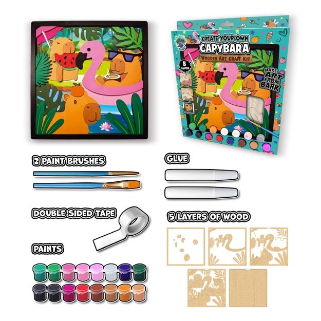 Splat Planet medinis 3D spalvinimo paveikslas, Kapibara