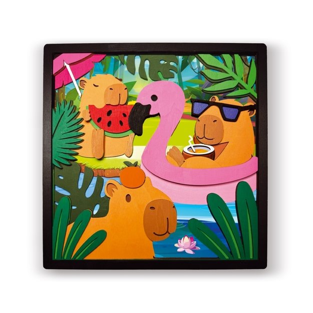 Splat Planet medinis 3D spalvinimo paveikslas, Kapibara