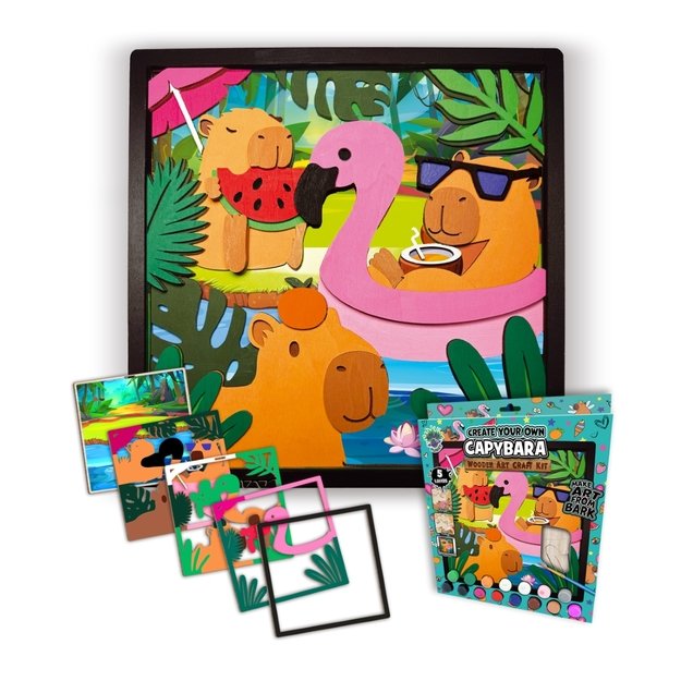 Splat Planet medinis 3D spalvinimo paveikslas, Kapibara