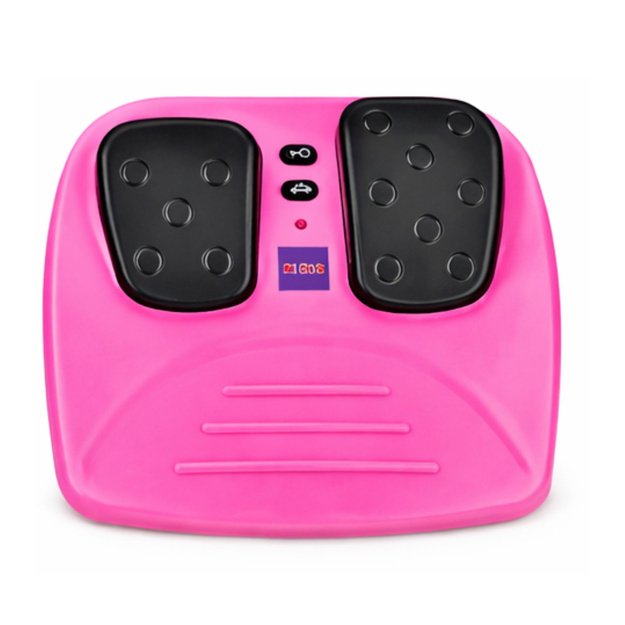 Interactive Steering Wheel on Stand with Pedals Lights Sounds Pink