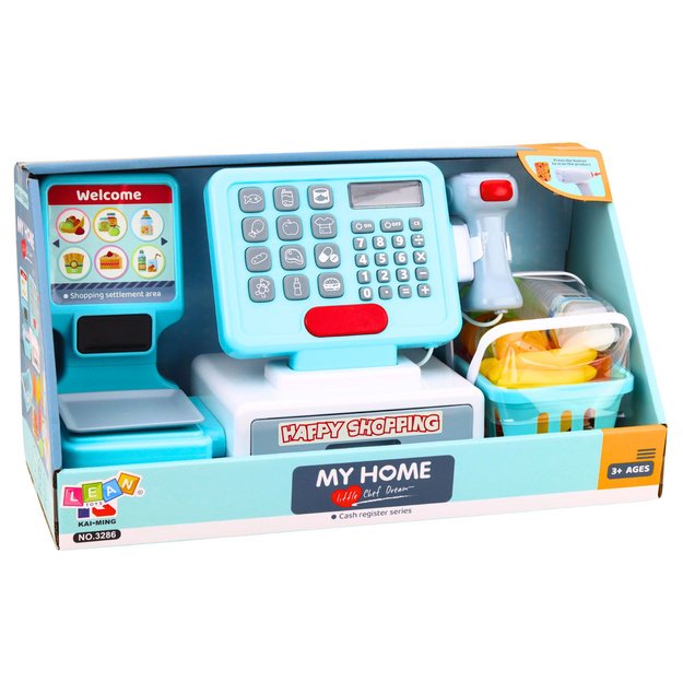 Interaktyvus kasos aparato skaitytuvas Krepšelis Maisto produktai Šviesos Garsai