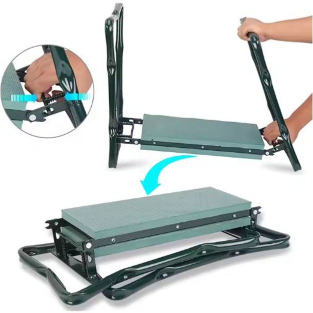 Garden Kneeler Stool Folding Chair With Toolbox 3in1
