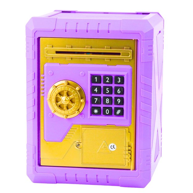 Safe Electronic Piggy Bank with PIN Code for Children Purple