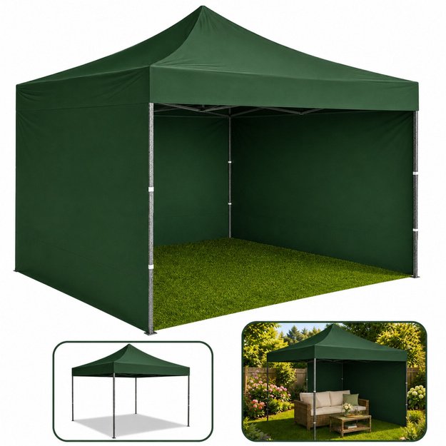 Garden Tent Express Commercial Catering Pavilion Green 3x3M