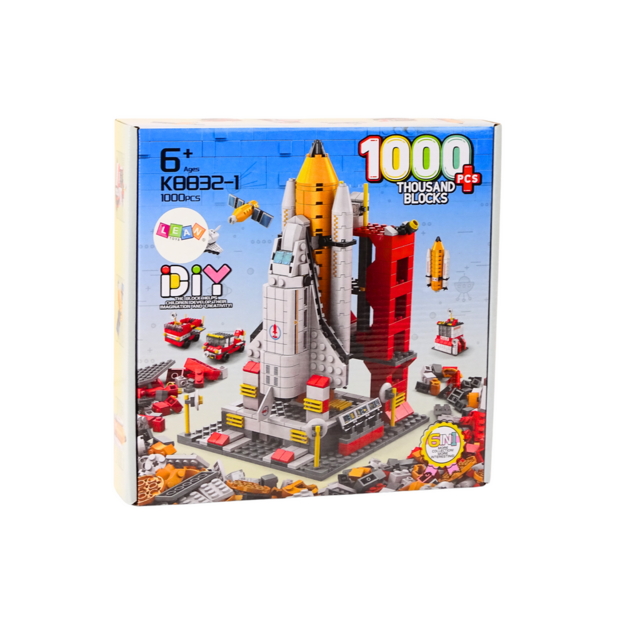 Construction Bricks Space Rocket 6in1 Space Vehicles 1000 pcs.