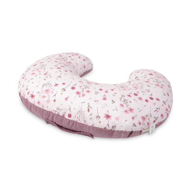 FEEDING PILLOW VELVET BLOOM PINK