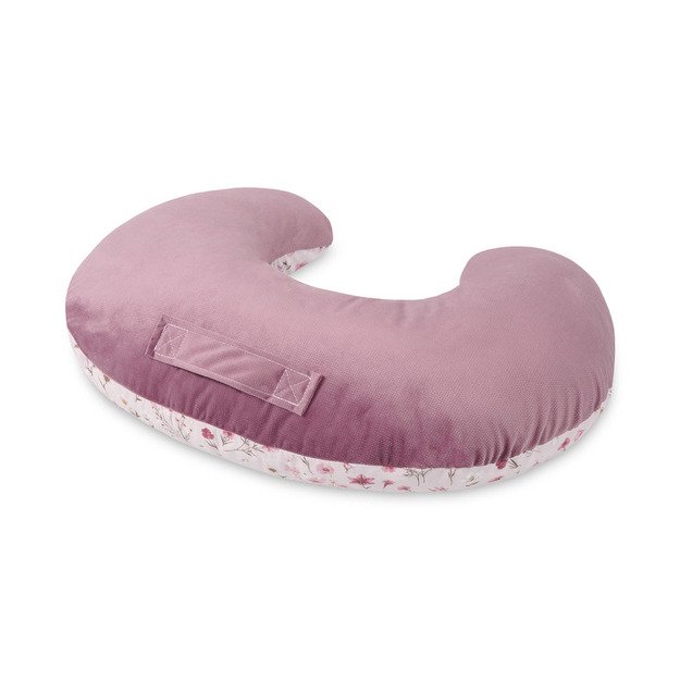 FEEDING PILLOW VELVET BLOOM PINK