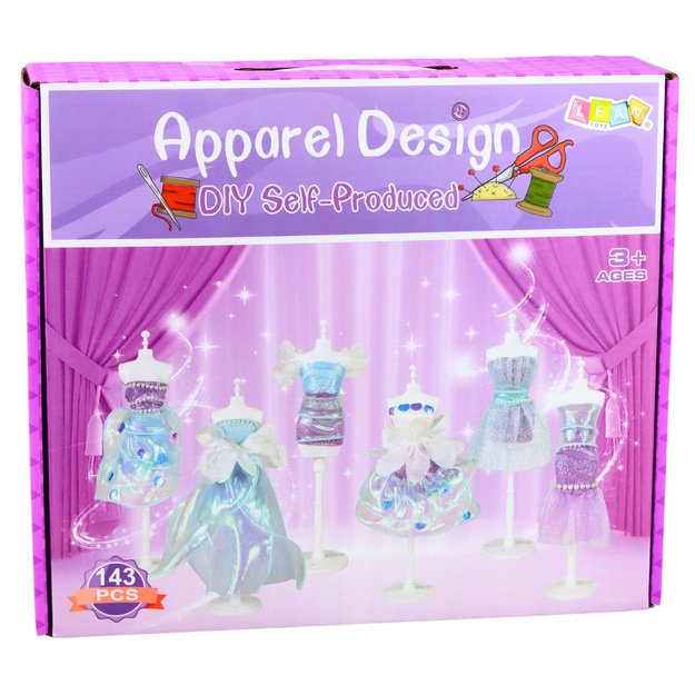 DIY Doll Dress Sewing Kit Little Fashion Designer 143 pcs.