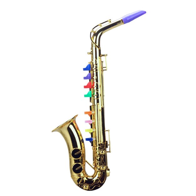 Vaikiškas muzikinis žaislas – auksinis saksofonas