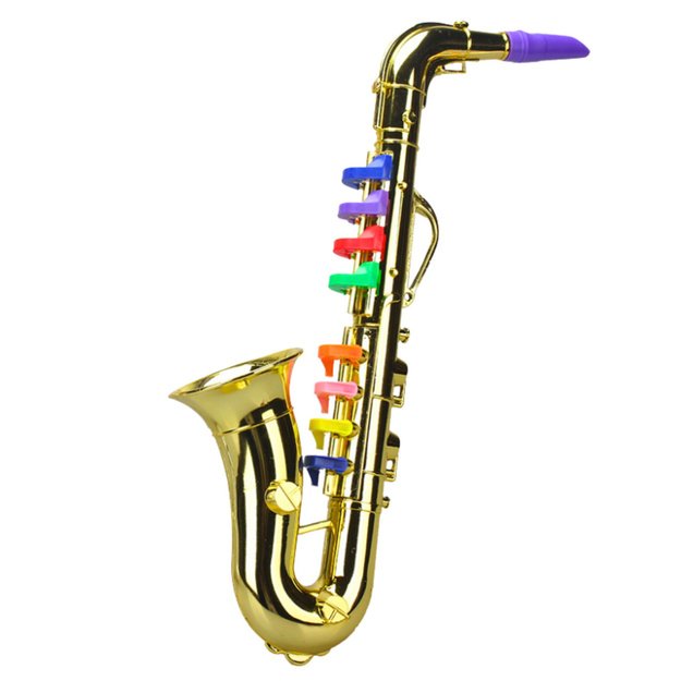 Vaikiškas muzikinis žaislas – auksinis saksofonas