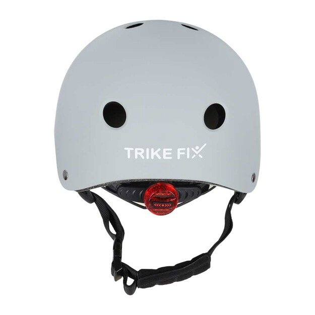 Kask rowerowy dla dziecka Trike Fix dziecięcy regulowany LED M 55-58cm szary ciemny