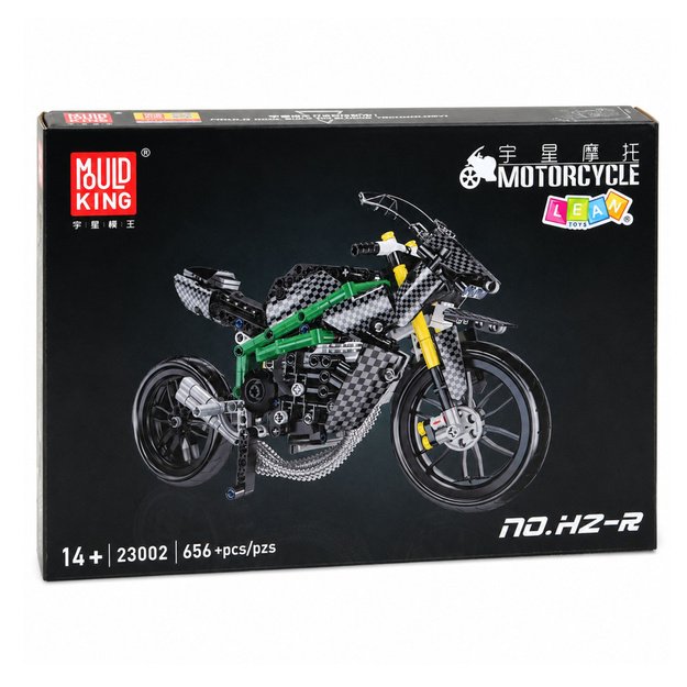 Construction Bricks Racing Motorcycle Sports Black 656 pcs.