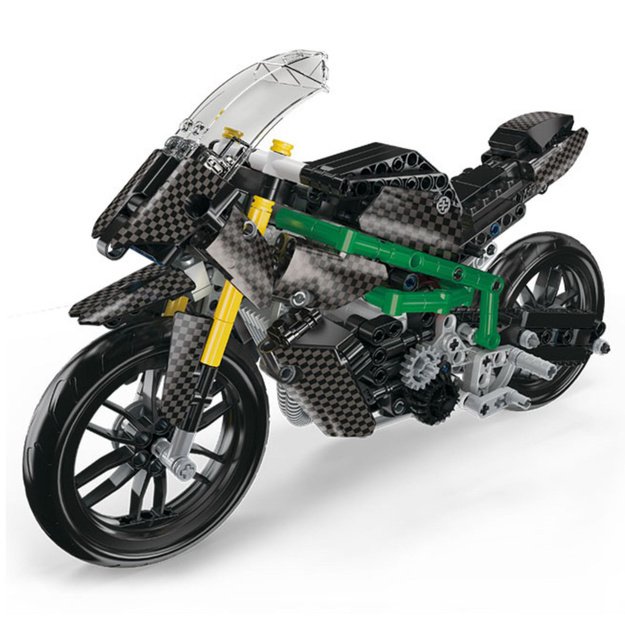 Construction Bricks Racing Motorcycle Sports Black 656 pcs.