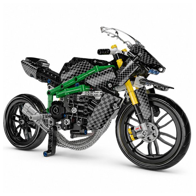 Construction Bricks Racing Motorcycle Sports Black 656 pcs.