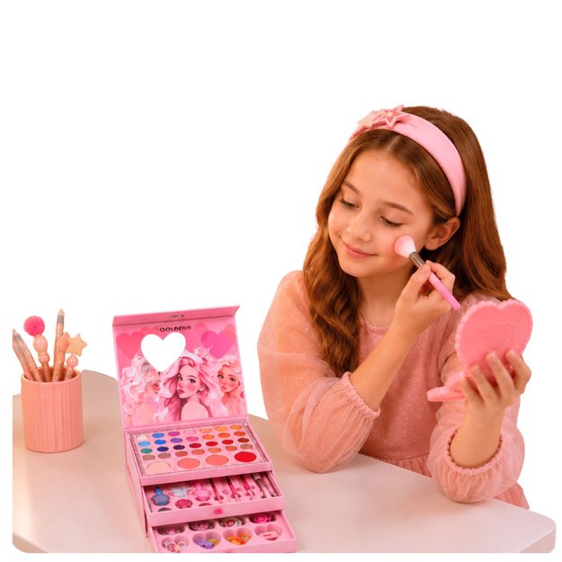 Makeup Cosmetics Case Set for Children Pink Box