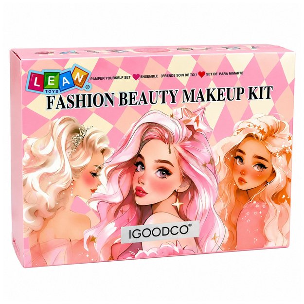 Makeup Cosmetics Case Set for Children Pink Box