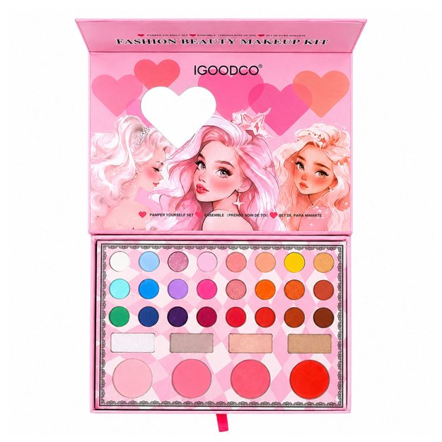 Makeup Cosmetics Case Set for Children Pink Box
