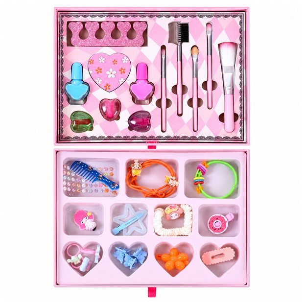 Makeup Cosmetics Case Set for Children Pink Box