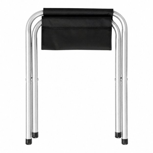 Set of camping furniture, folding table, 4 stools, black suitcase