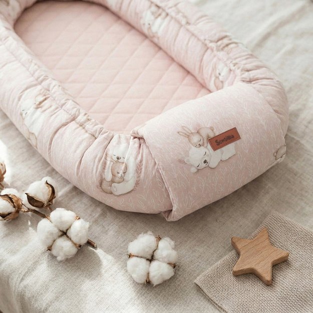 BABY NEST MUSLIN 80X45&nbsp;BEAR AND RABBIT