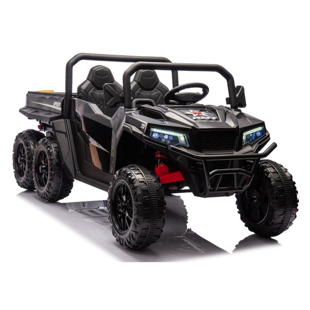 Baterijomis varoma transporto priemonė, 6 ratai, XB-1038A, 4x4, 24V, juoda
