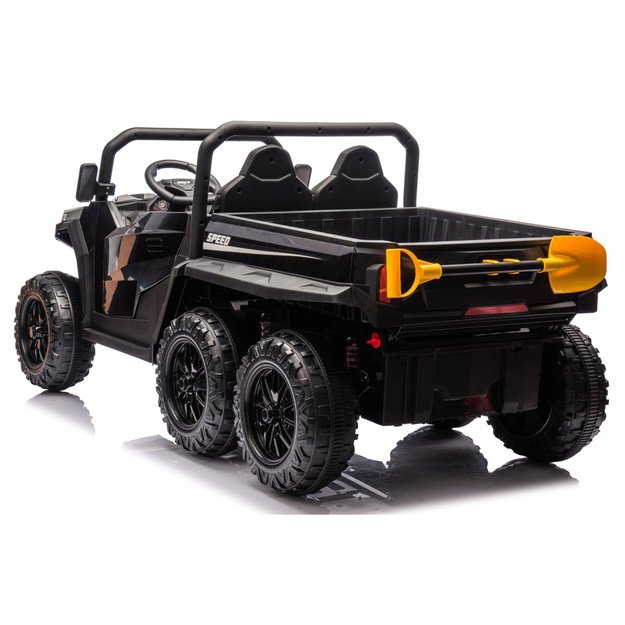 Baterijomis varoma transporto priemonė, 6 ratai, XB-1038A, 4x4, 24V, juoda