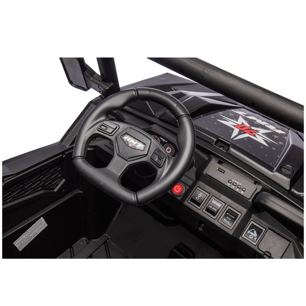 Baterijomis varoma transporto priemonė, 6 ratai, XB-1038A, 4x4, 24V, juoda