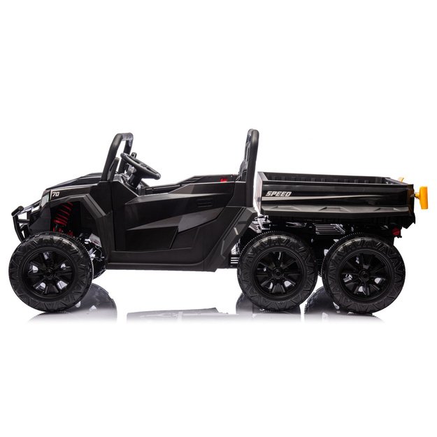 Baterijomis varoma transporto priemonė, 6 ratai, XB-1038A, 4x4, 24V, juoda