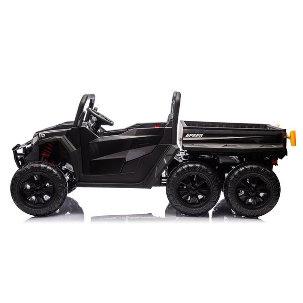 Baterijomis varoma transporto priemonė, 6 ratai, XB-1038A, 4x4, 24V, juoda