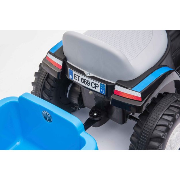 Electric Tractor with Trailer A009 Blue