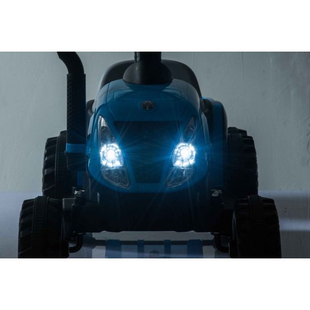 Electric Tractor with Trailer A009 Blue
