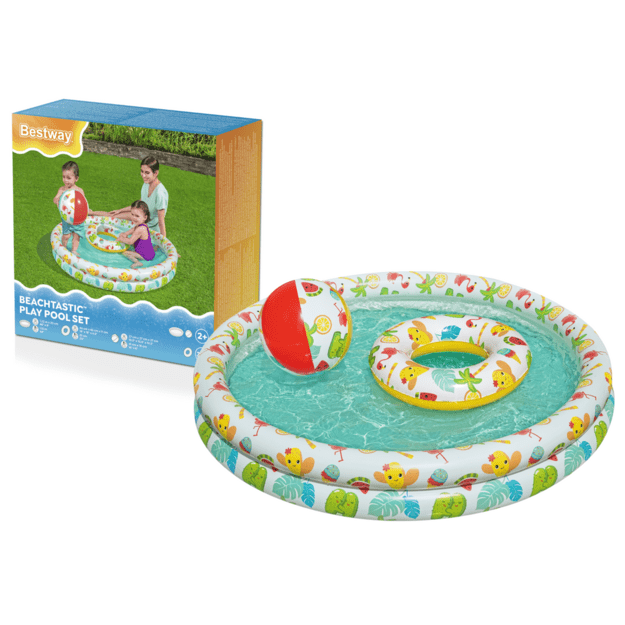 Set: Inflatable Pool 3in1 Ball, Circle 122 x 20 cm Bestway 51124