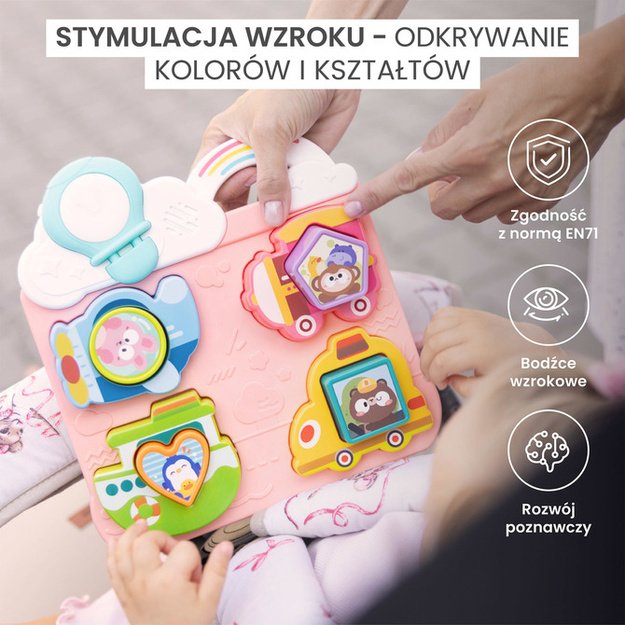 EDUCATIONAL TOY - VEHICLES AND SHAPES PUZZLE BLUE