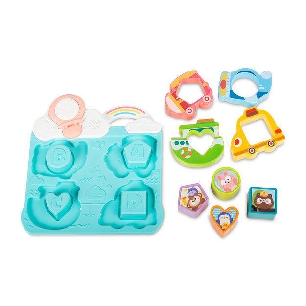 EDUCATIONAL TOY - VEHICLES AND SHAPES PUZZLE BLUE