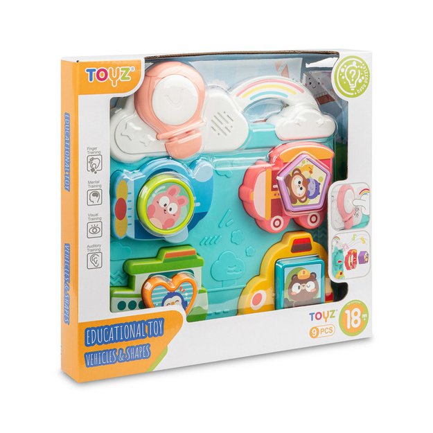 EDUCATIONAL TOY - VEHICLES AND SHAPES PUZZLE BLUE