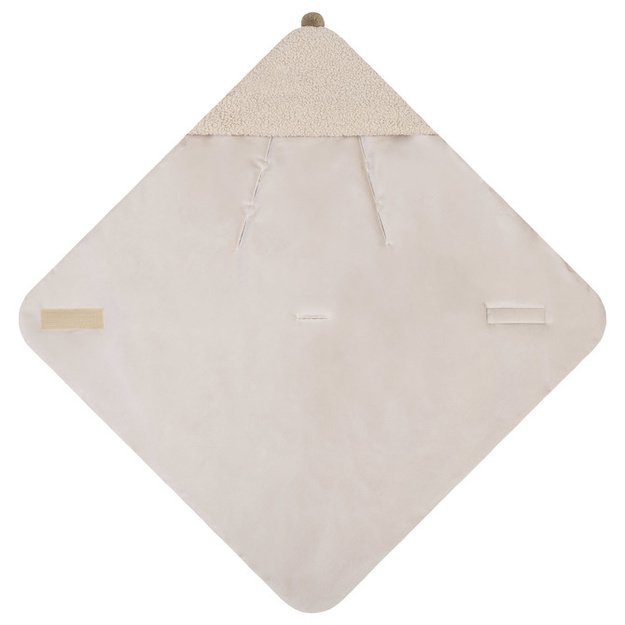 CAR SEAT SWADDLE BLANKET BOUCLE 75X75 LIGHT BEIGE