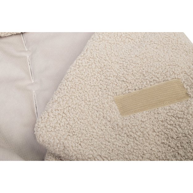 CAR SEAT SWADDLE BLANKET BOUCLE 75X75 LIGHT BEIGE