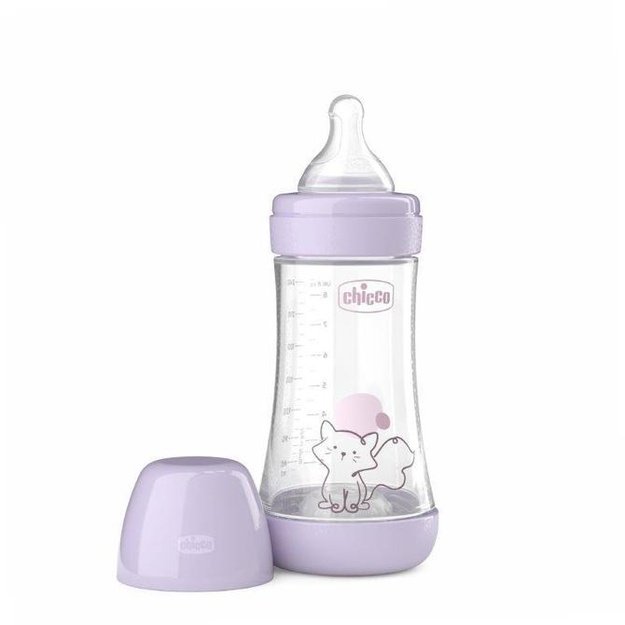 „Chicco Perfect5“ antikolikinis buteliukas 240 ml, vidutinė tėkmė, rožinis