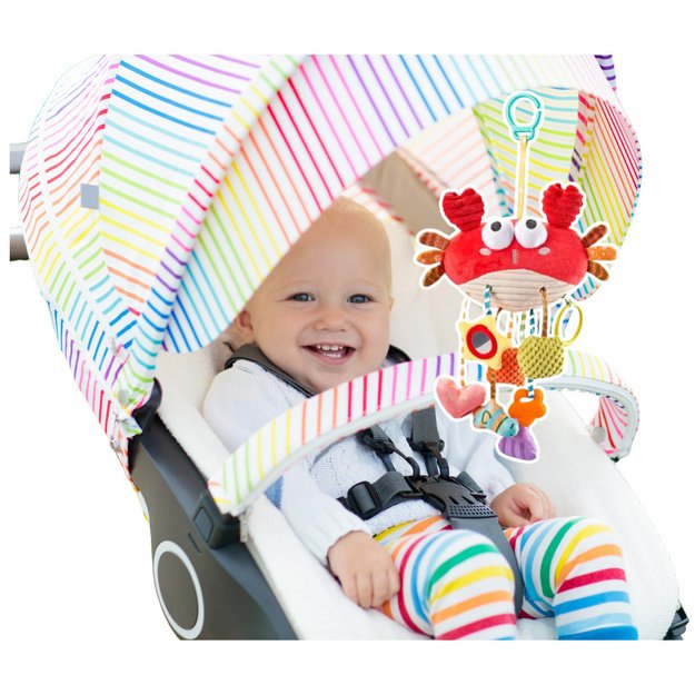 Sensorinis žaislas krabas lovos pakaba 9in1 2