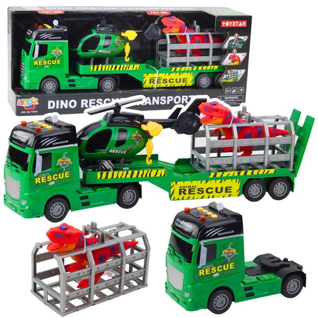Rescue Kit Truck Helicopter Car Dinosaur Lights Sounds