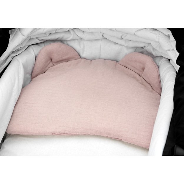 Muslin pushchair pillow – PINK
