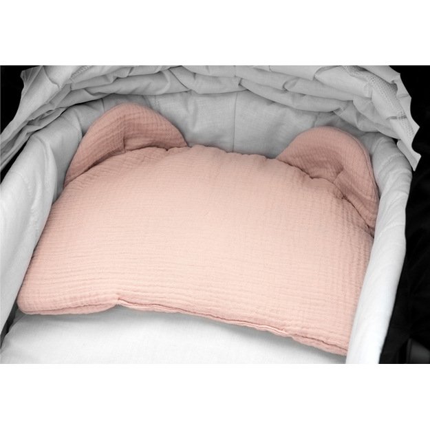Muslin pushchair pillow – PINK