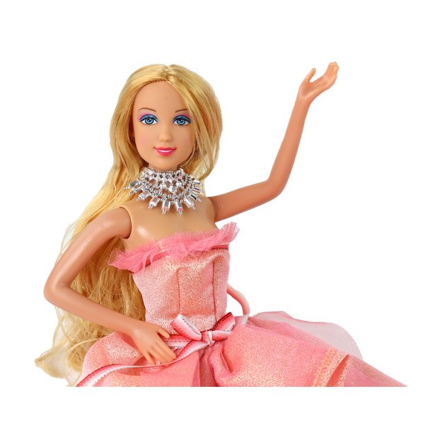 Children s Doll Long Blonde Hair Wardrobe Shoes Dresses Accessories