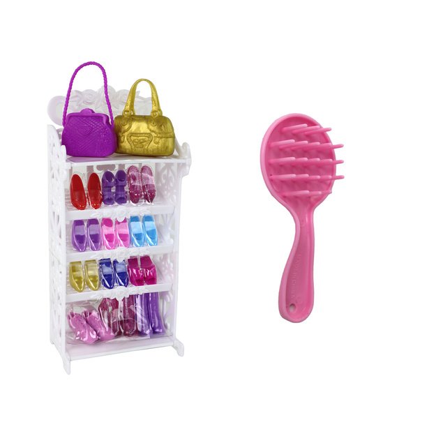 Children s Doll Long Blonde Hair Wardrobe Shoes Dresses Accessories