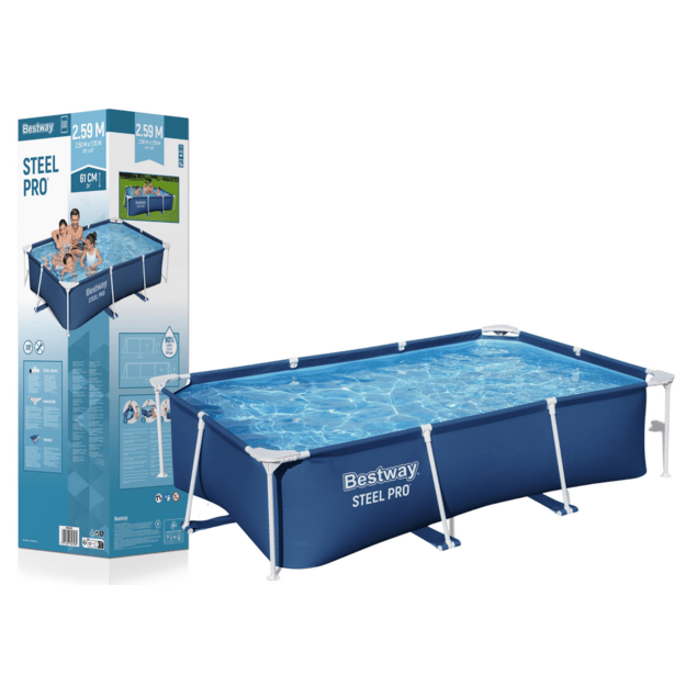 Sodo baseinas su stovu 259 x 170 x 61cm Bestway 56403