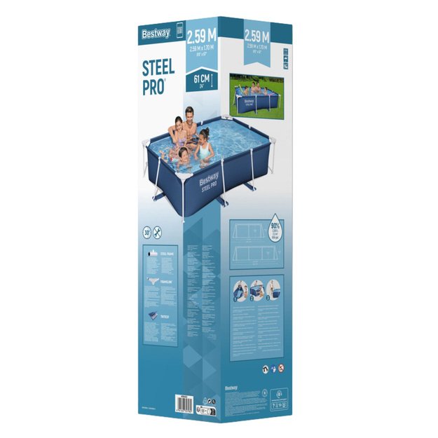 Sodo baseinas su stovu 259 x 170 x 61cm Bestway 56403