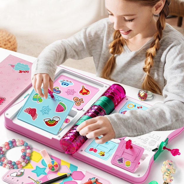 Slapto dienoraščio užraktas užrašų knygelės spintelės raktų priedai rožinės spalvos 4